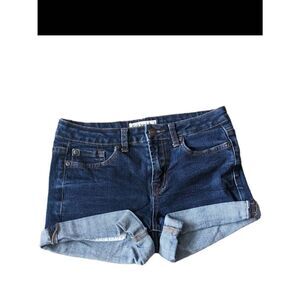 Cielo Jeans USA Shorts Denim Cuffed Hem 5 Pocket Dark wash Large Blue Summer